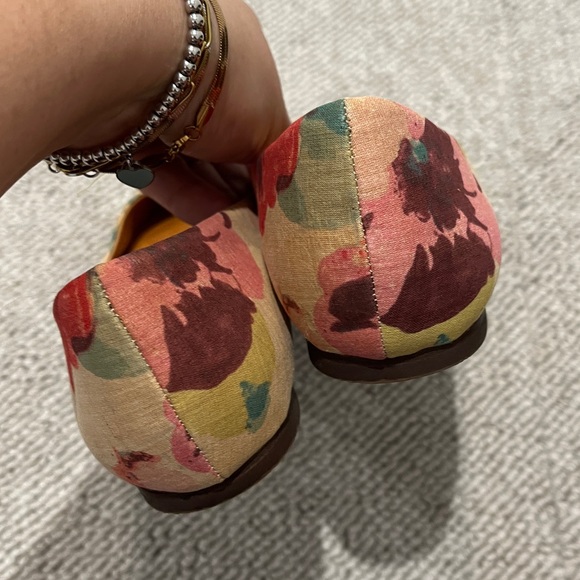 Madewell Floral Boho Flower Art Flat Shoe Mary Jane Pointy Ballet 6.5 - Picture 6 of 8